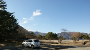 本栖湖キャンプ場の駐車場